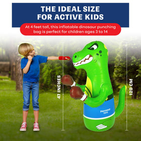 Preferred Toys fully assembled inflatable dinosaur with air-filled upper section ready to play