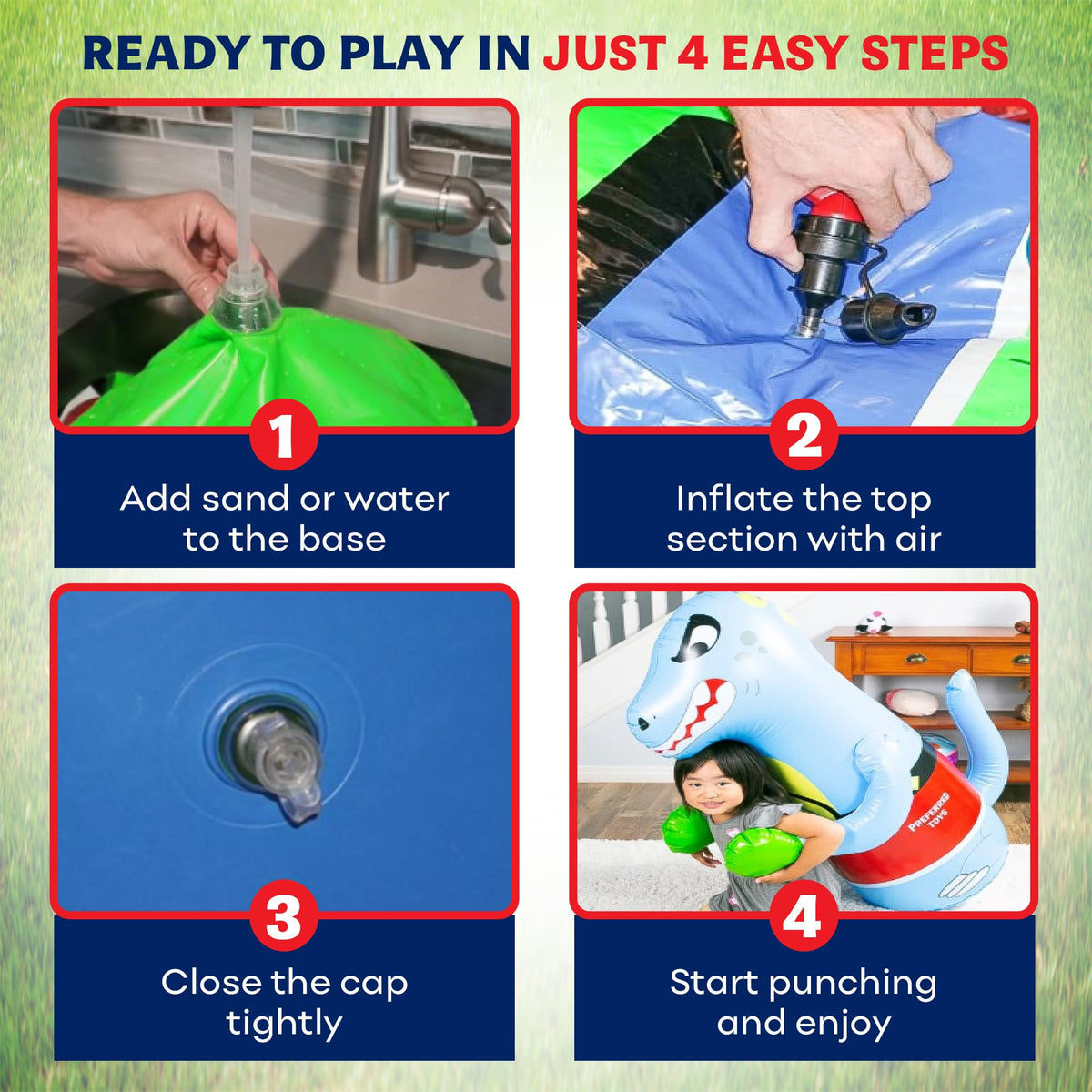 Preferred Toys dinosaur has a central target ring to aid focus