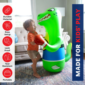 Preferred Toys durable vinyl construction withstands energetic punching and outdoor use