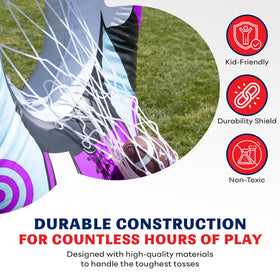 Preferred Toys hand pump for balls speeds inflation between rounds.