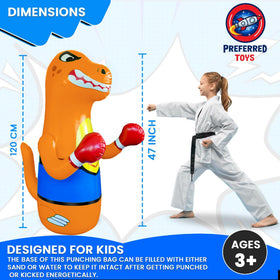 Preferred Toys inflatable dino bag stability base filled with water or sand