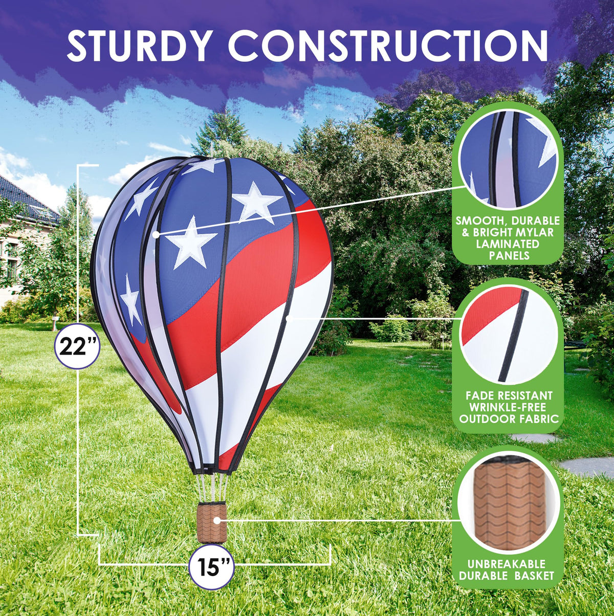 Premier Kites outdoor wind spinner turns gracefully in light winds for garden decor