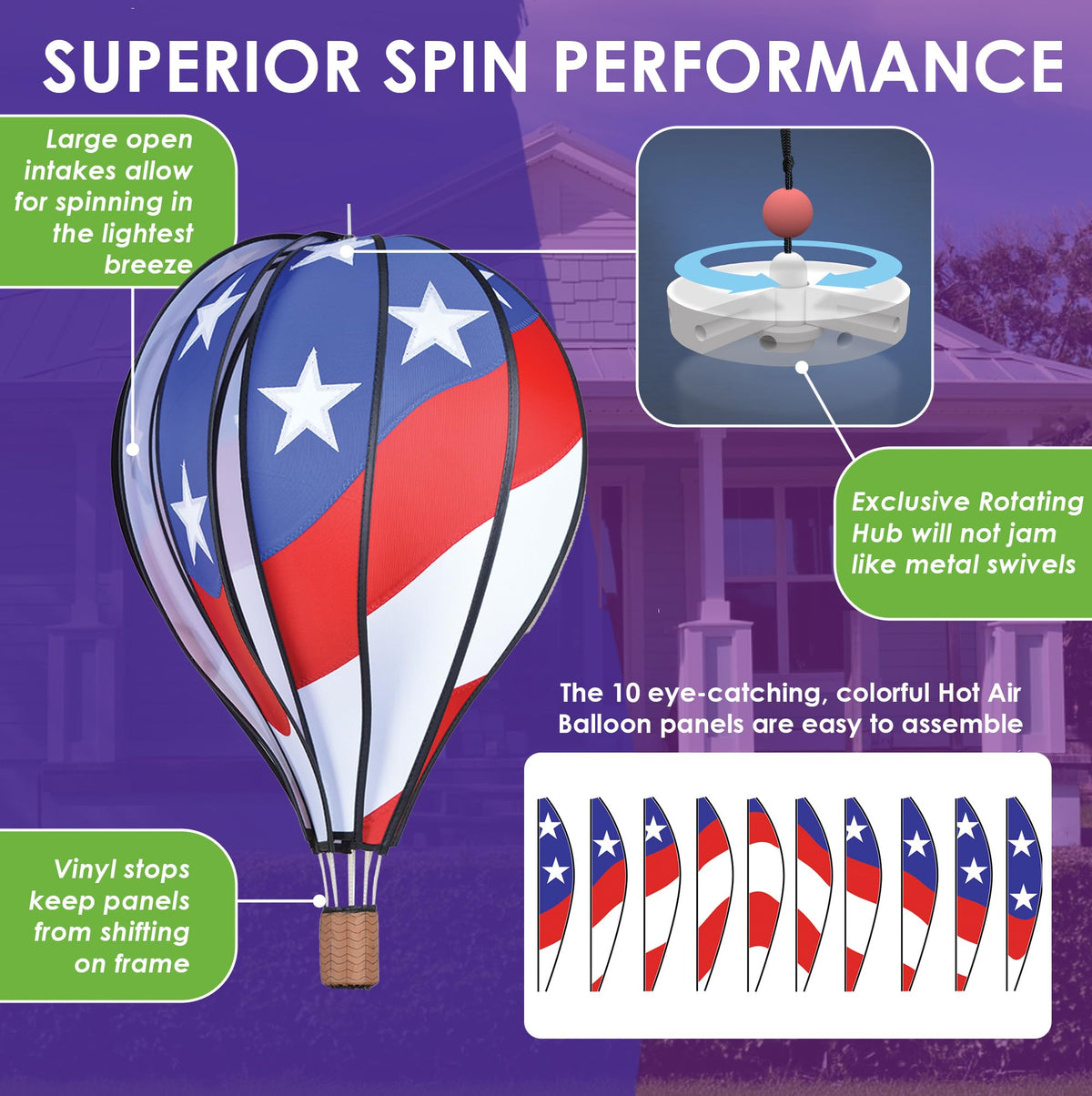 Premier Kites weather-resistant garden spinner withstands sun and rain