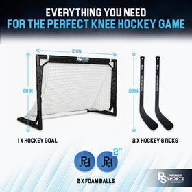 Premier Sports knee hockey set foam balls for safe indoor sessions