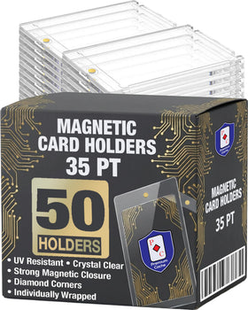 Premium Cache magnetic holder front view showing crystal-clear display and protection.