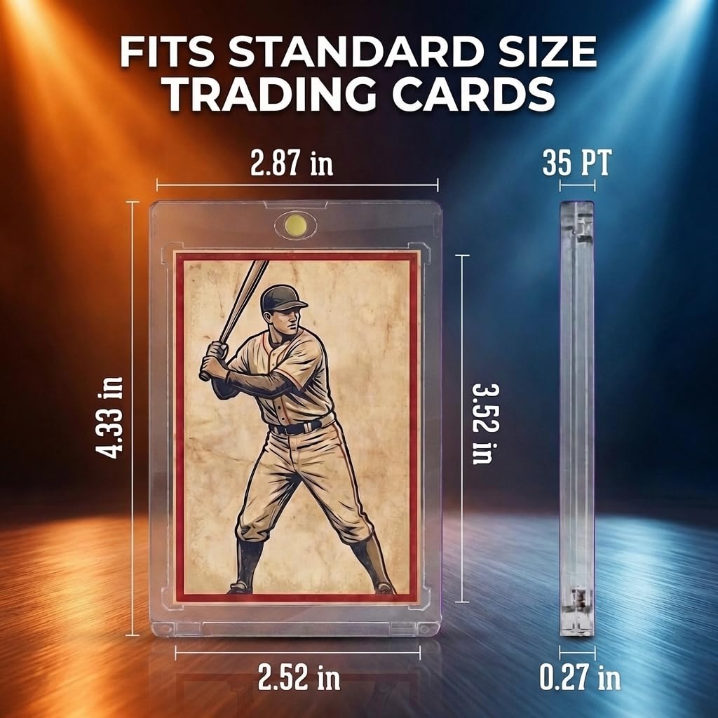 Premium Cache clear acrylic showcases both sides of your trading cards