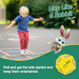 Premkid exercise-dice-blue-action-patterns encourage kids' workouts and coordination