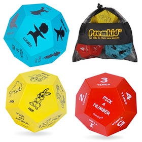 Premkid exercise dice red giant with number 11 for classroom action games