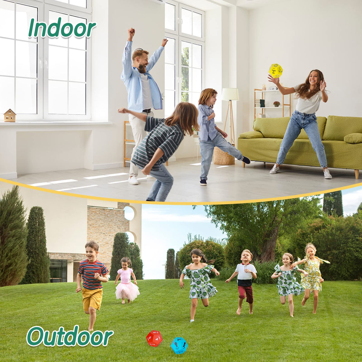 Premkid exercise-dice-outdoor-play promotes active learning outside