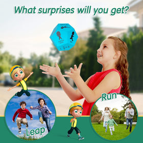 Premkid exercise-dice-yellow-animal-patterns for imaginative play and movement learning