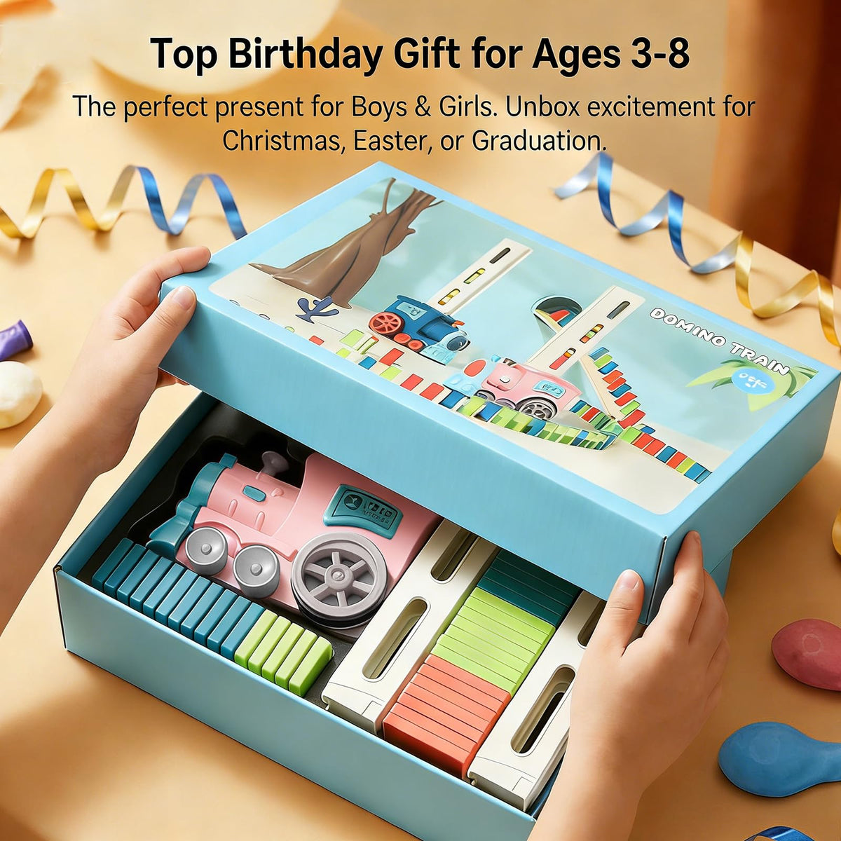 PREPHY brightly colored dominos invite kids to explore colors and patterns in 3D layouts.