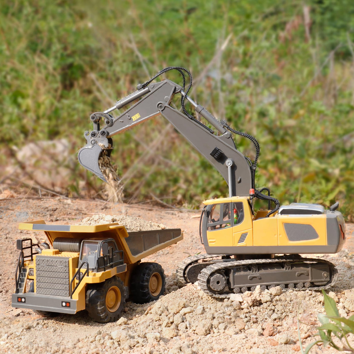 PREPOP RC construction vehicle with lights and sounds for engaging play sessions.
