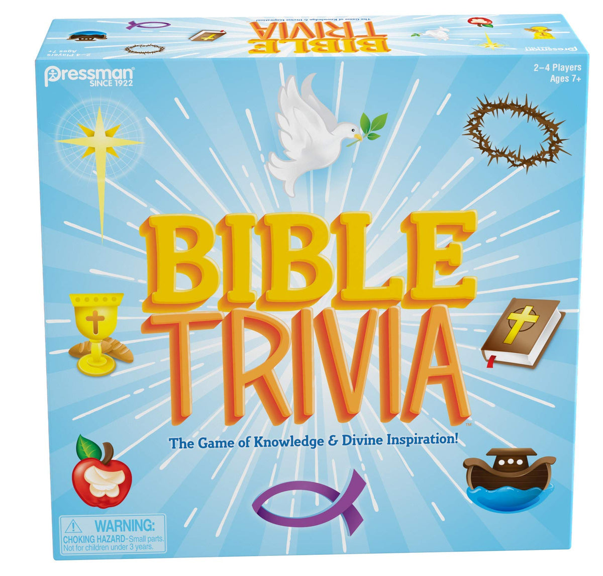 Pressman Bible Trivia game board with colorful questions for family fun