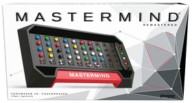 Pressman Mastermind game console with storage keeps play area organized.