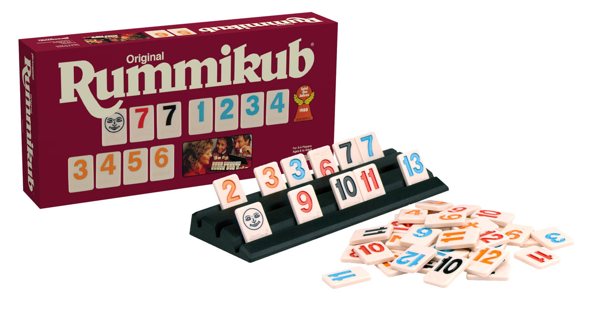 Pressman Rummikub retro box showcases a classic design for family game nights.