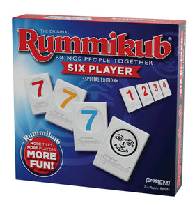 Pressman Rummikub Six-Player edition game in progress conveys dynamic strategy and engagement.