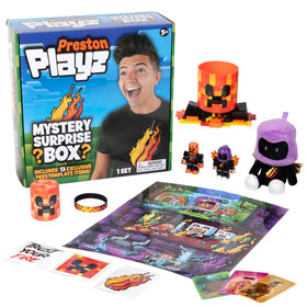 PrestonPlayz Mystery Surprise Box cover—official merch for collectible excitement.