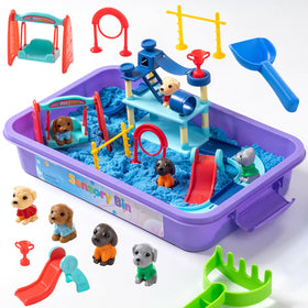 PreTrans Pet Track Set assembly guide shown for easy imaginative play.