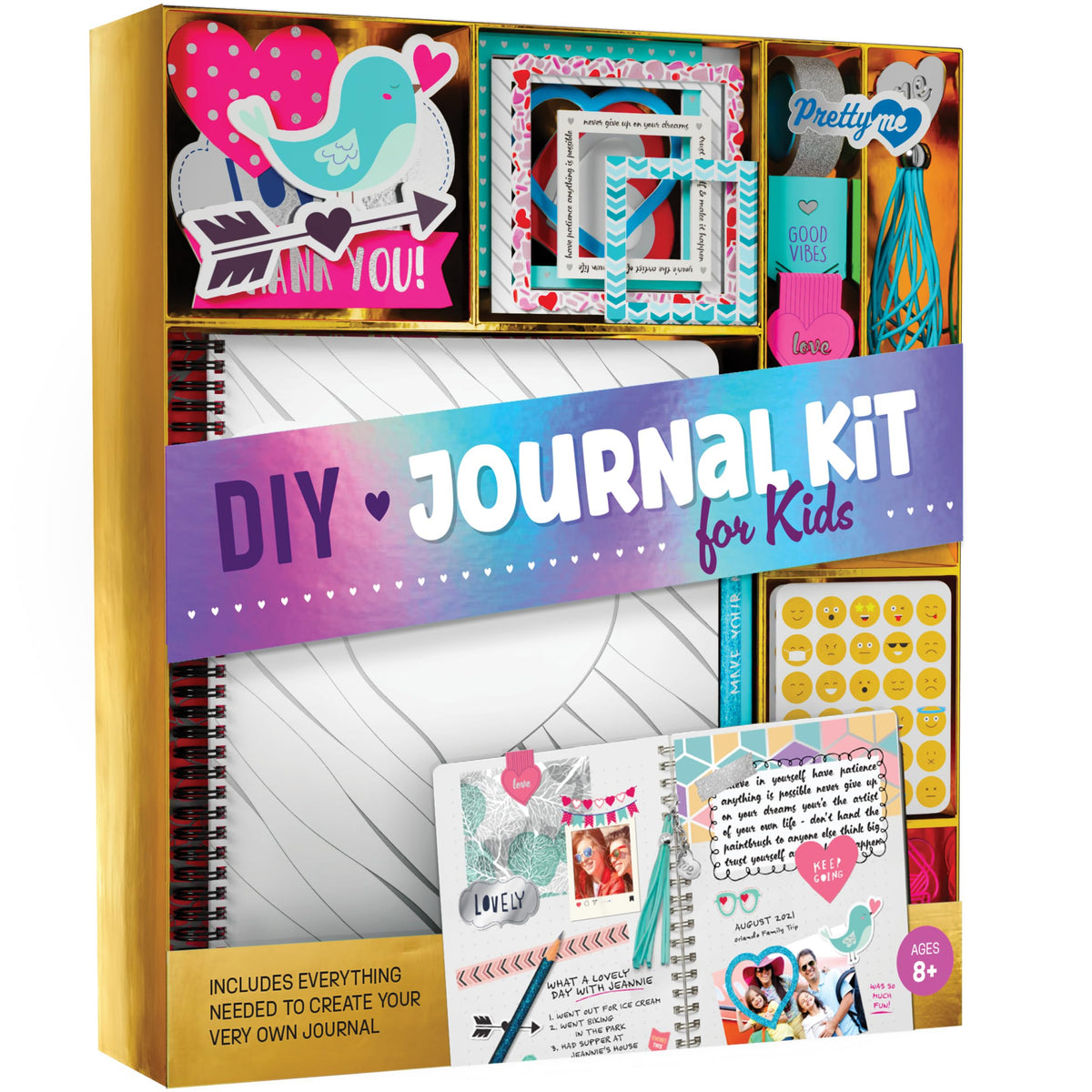 Pretty Me DIY Journal Kit cover design invites creative personalization for young writers.