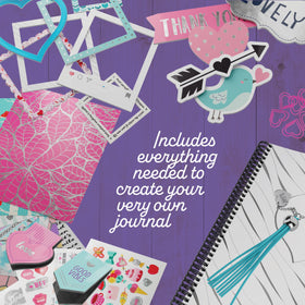 Pretty Me DIY Journal Kit picture frames help showcase favorite memories.
