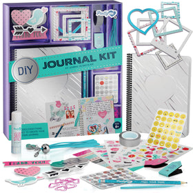 Pretty Me DIY Journal Kit storage box keeps supplies organized.