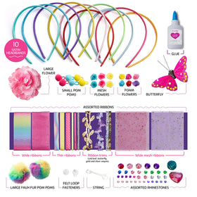 Pretty Me foam and mesh flowers brighten DIY accessories