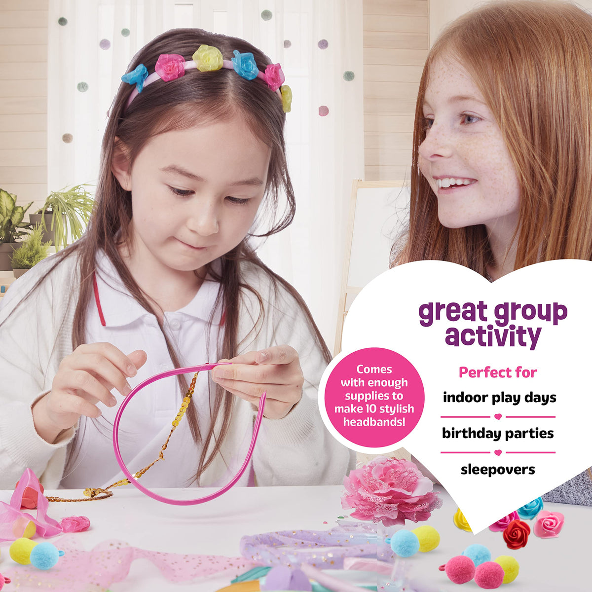 Pretty Me headband kit ribbon palette invites creative customization