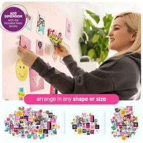 Pretty Me artworks and quotes bring color and inspiration to personal rooms.