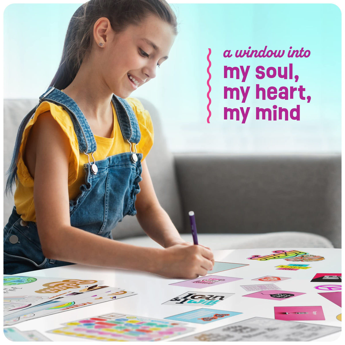 Pretty Me wall-safe tape keeps collages secure without residue.
