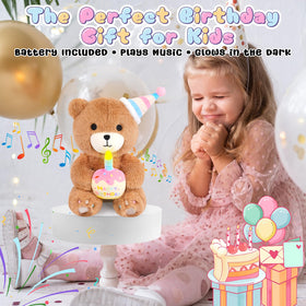 Prewplam singing bear activation tab enables quick setup for kids.