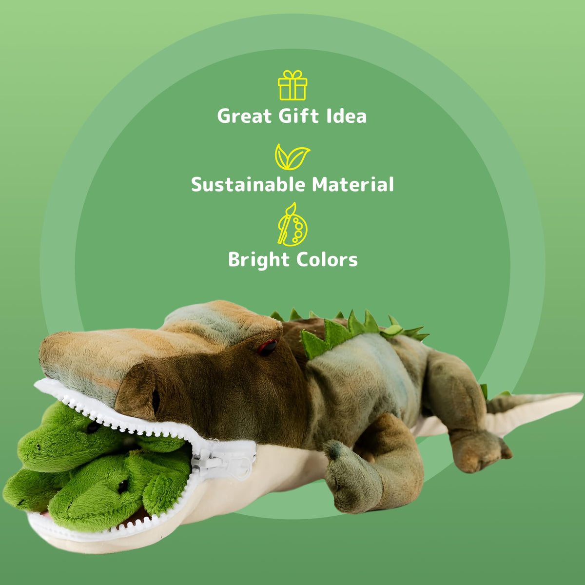 PREXTEX alligator family playset invites imaginative roleplay and storytelling.
