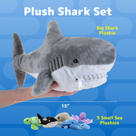 PREXTEX turtle plush inside the shark invites marine-life storytelling adventures