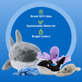 PREXTEX whale plush inside the shark offers soft, cuddly companionship