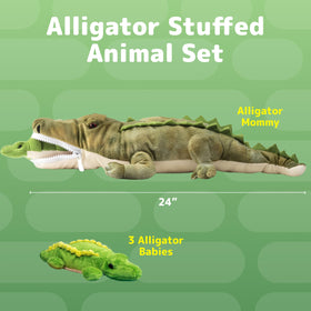 PREXTEX soft alligator plush closeup shows cozy fabric and kid-friendly texture.