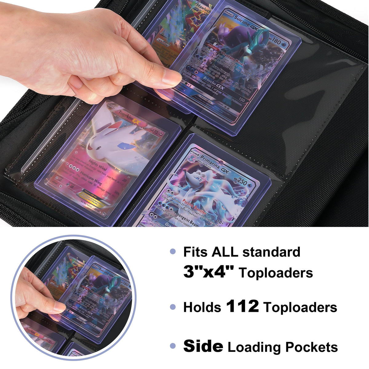 PREZA 9-pocket pages keep cards neatly arranged for fast browsing.