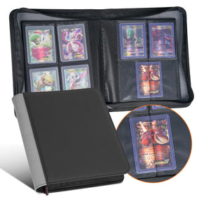 PREZA Toploader Binder 216 top loaders organized in 9 pockets for quick access.