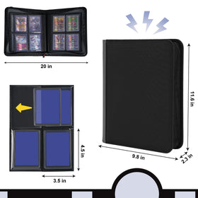 PREZA Water-resistant no-ring binder guards cards from spills and wear.