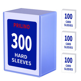 Prilino 600ct top loaders protect cards from bending with crystal-clear visibility