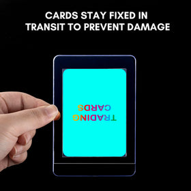 Prilino 600ct ultra-clear card savers closeup shows crystal visibility