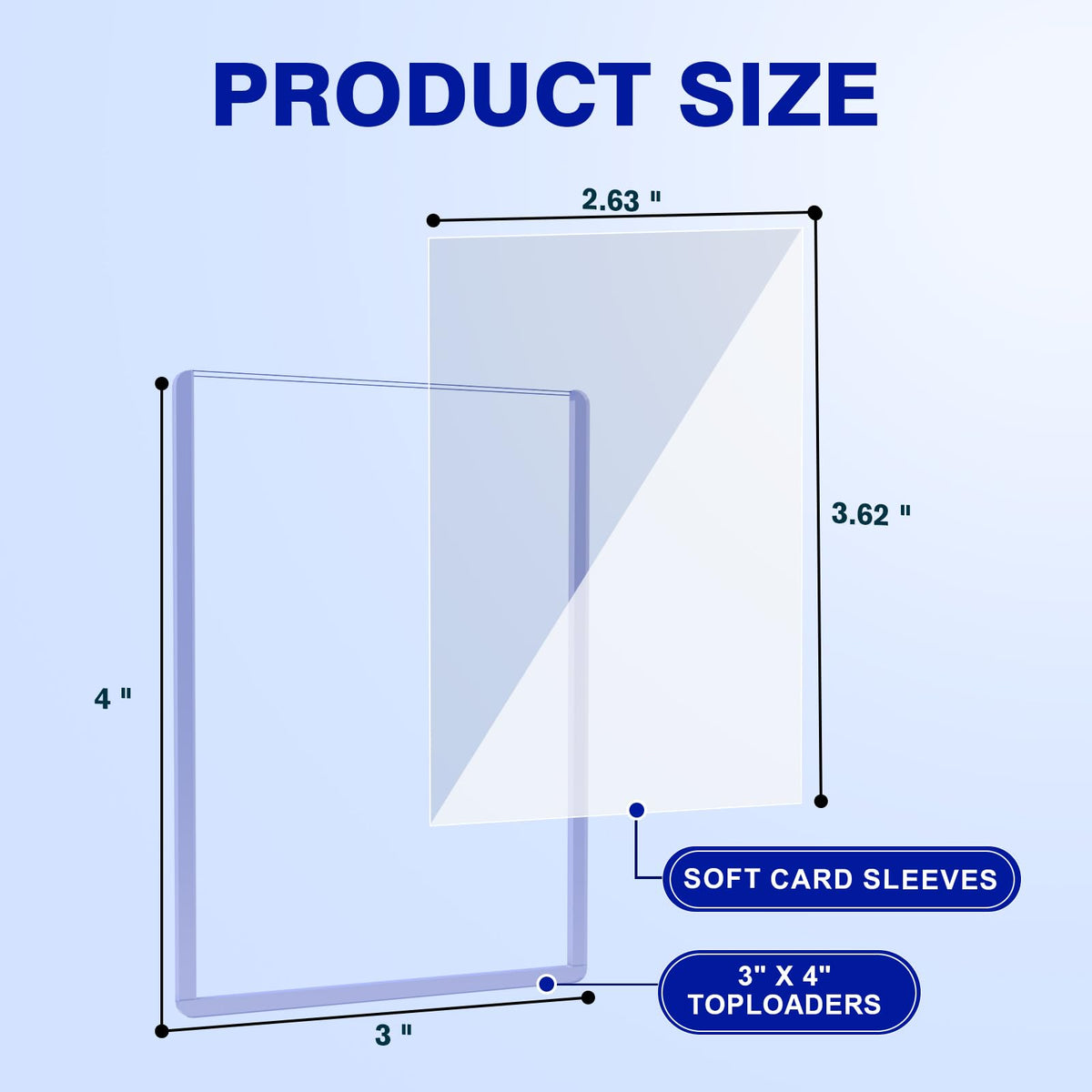 Prilino toploaders provide crystal-clear display for easy card identification