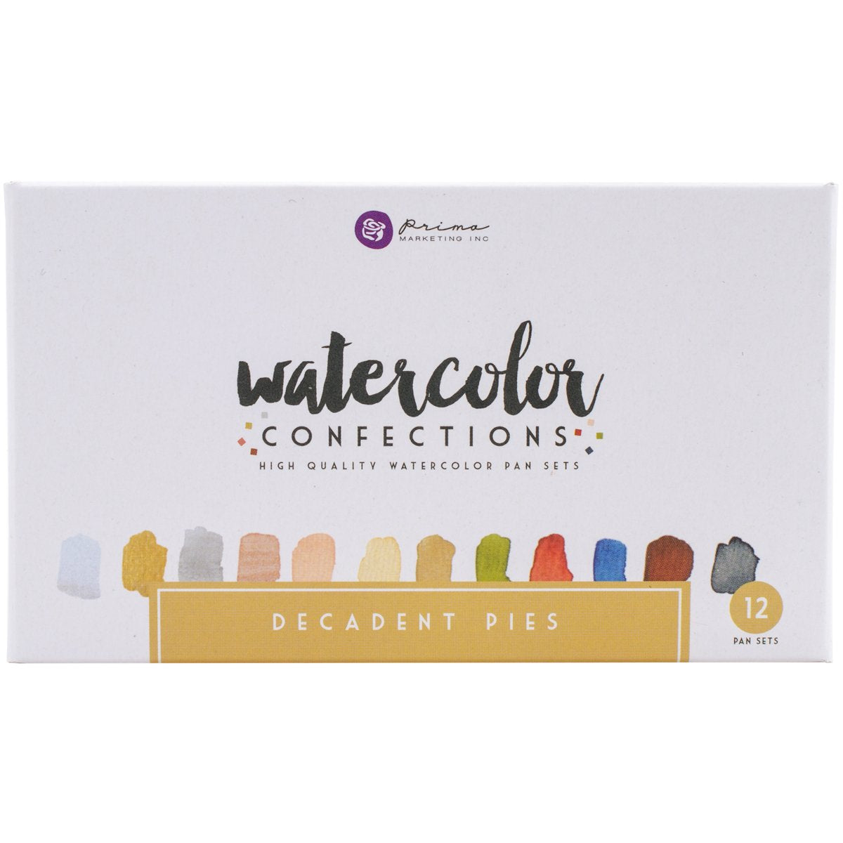 Prima Marketing Watercolor Confections Decadent Pies image 1 showcases scrapbooking-friendly pie motifs