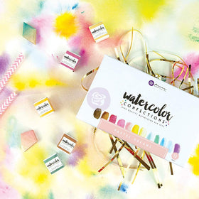 Close-up of Prima Watercolor Confections Pastel Dreams palette for smooth layering