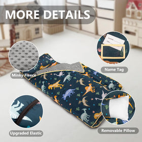 PRIMLECT dinosaur nap mat washable-design simplifies cleanup after daycare use.