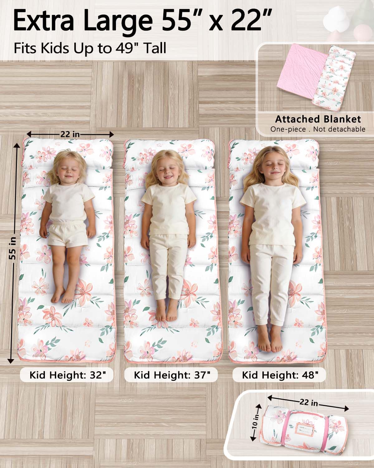 PRIMLECT 55x35 extra-large nap mat providing ample space for rest