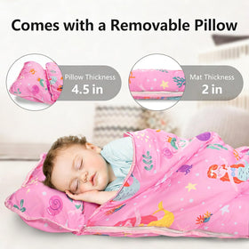 Primlect nap mat with elastic bands carrying handle for easy transport.