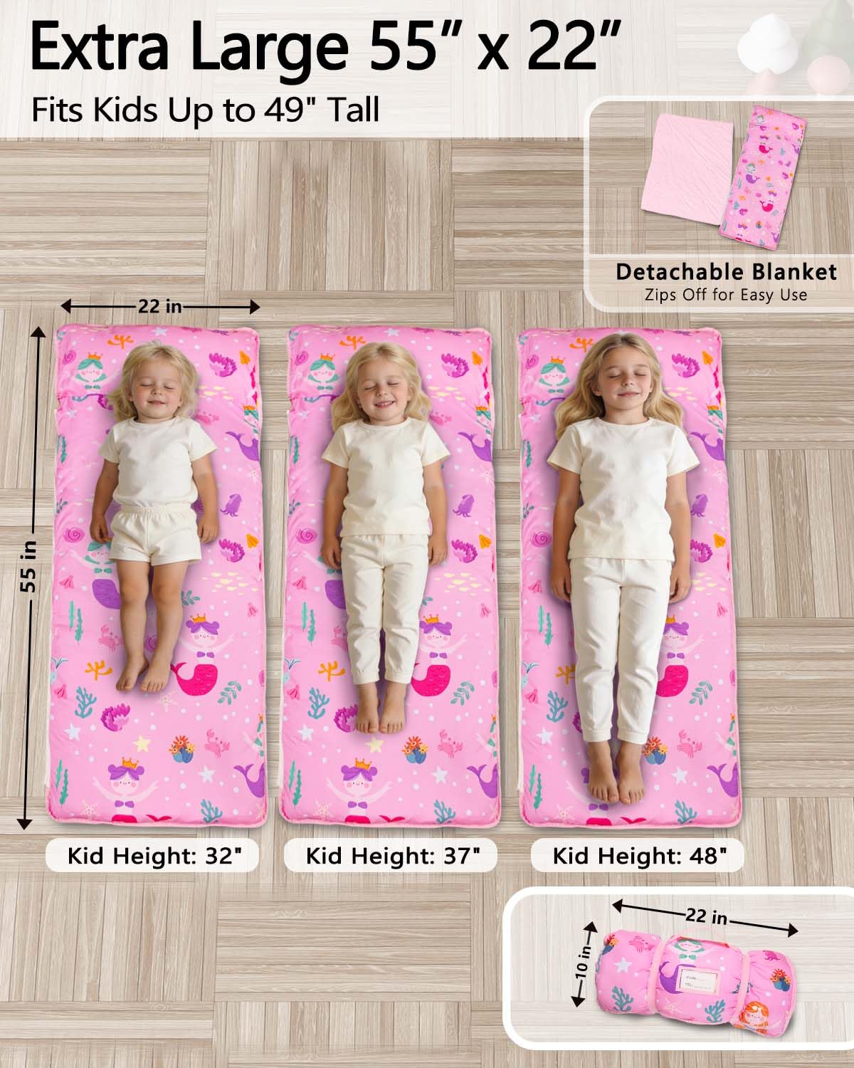 Primlect nap mat and minky lining delivering cozy comfort at nap time.