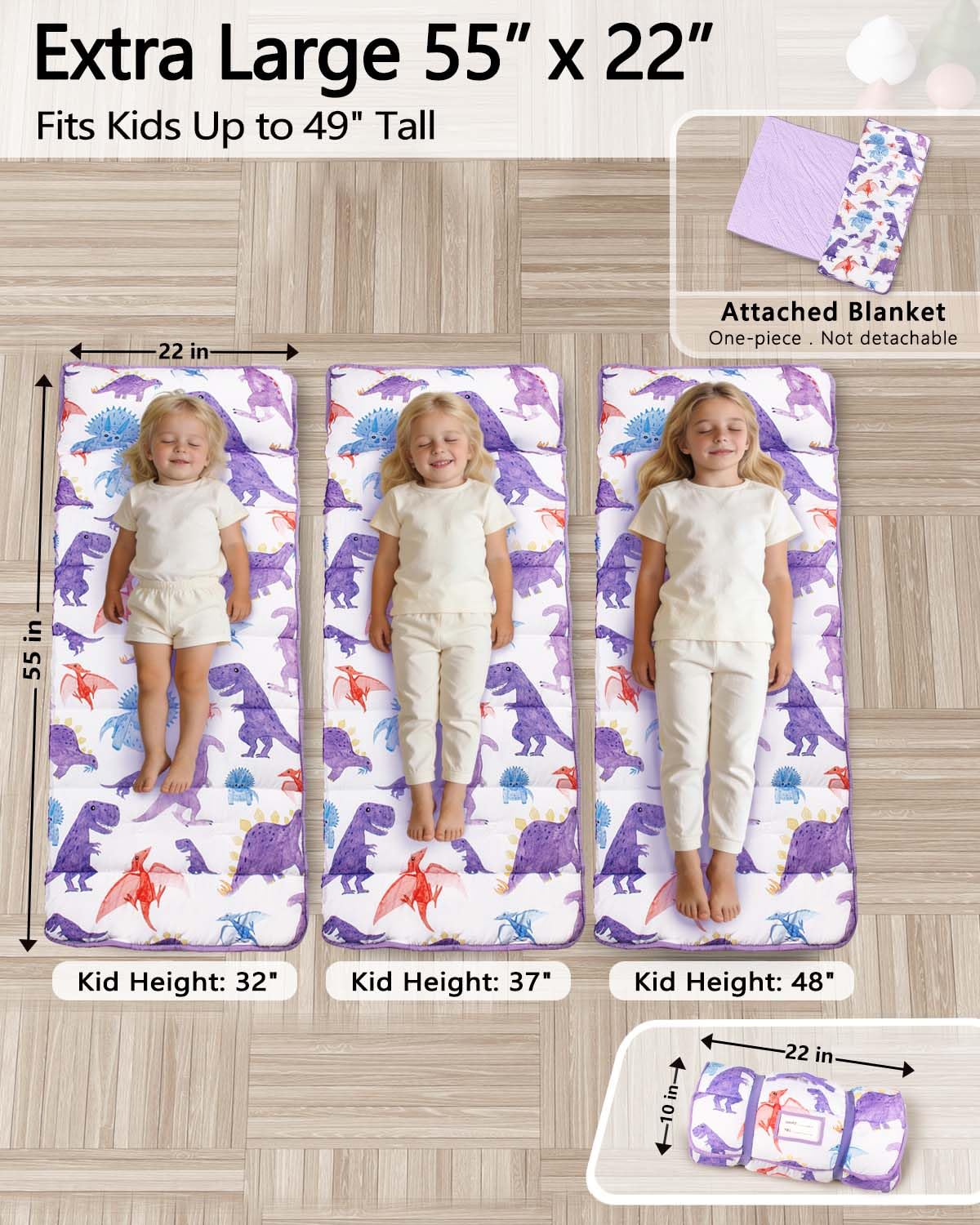PRIMLECT removable pillow nap mat offers flexible comfort on the go.