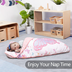 PRIMLECT nap mat Minky dot lining adds soft comfort