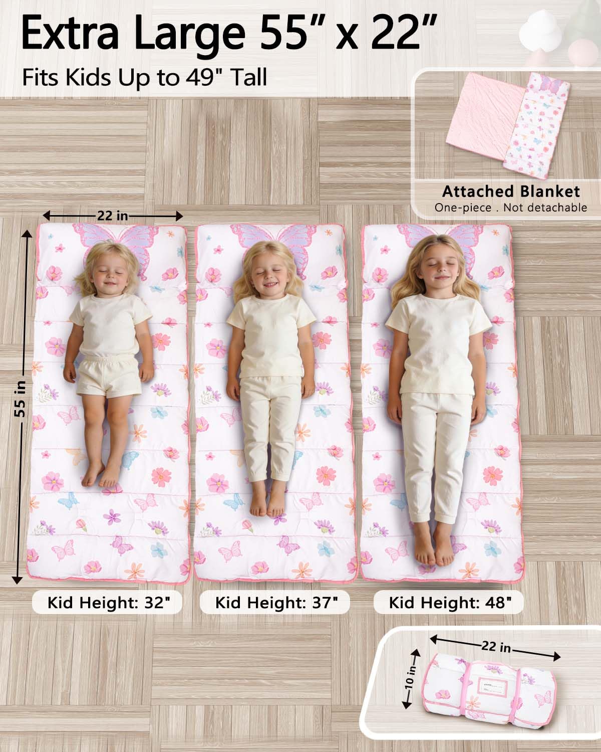 PRIMLECT nap mat with removable pillow for flexible rest