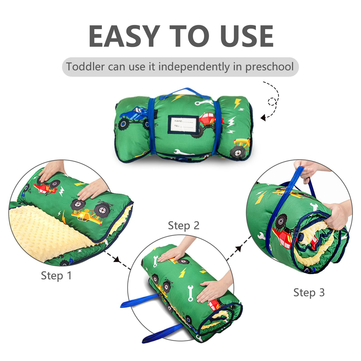 PRIMLECT nap mat ideal for daycare, preschool, trips, and home use.